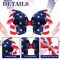 2 Pcs American Flag Hair Bow Clips – Patriotic Stars & Stripes Alligator Hairpins for Baby Girls, Kids & Women, 4th of July & Independence Day Hair Accessories
